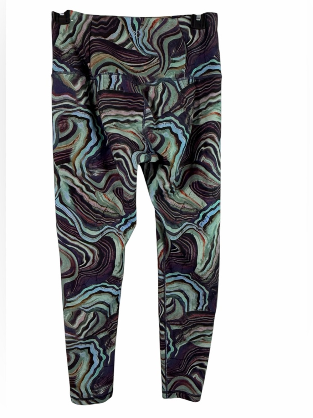CALIA by Carrie Underwood High Rise Leggings Abstract Teal/Black Print, Size M - Picture 5 of 8